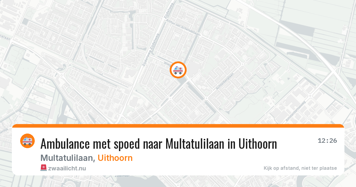 Ambulance met spoed naar Multatulilaan in Uithoorn — 21 mrt 2026