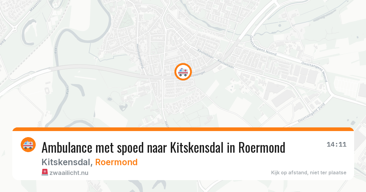 Ambulance met spoed naar Kitskensdal in Roermond — 25 jan 2026