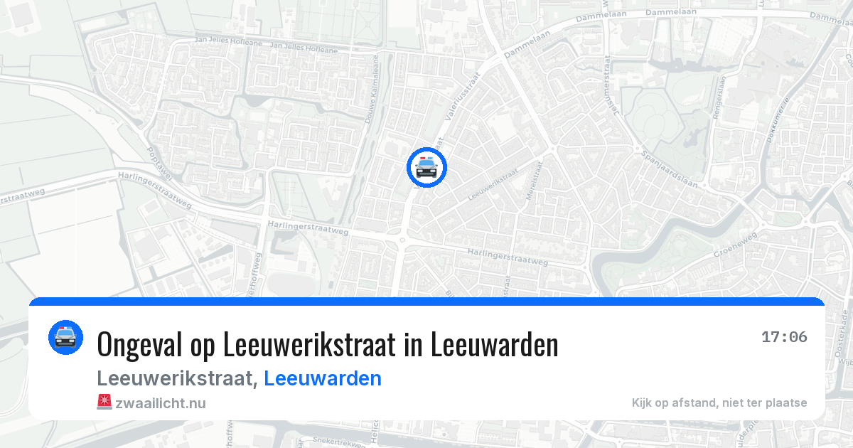 Ongeval op Leeuwerikstraat in Leeuwarden — 9 apr 2026