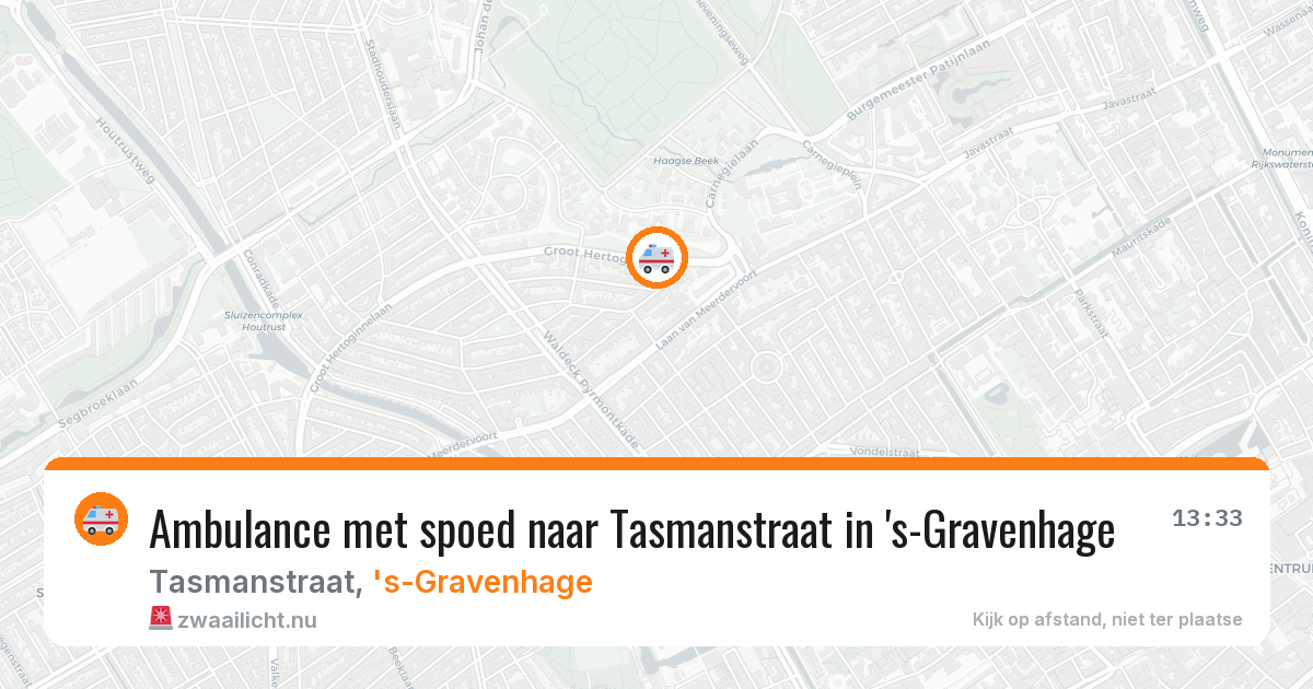 Ambulance met spoed naar Tasmanstraat in 's-Gravenhage — 28 mei 2026