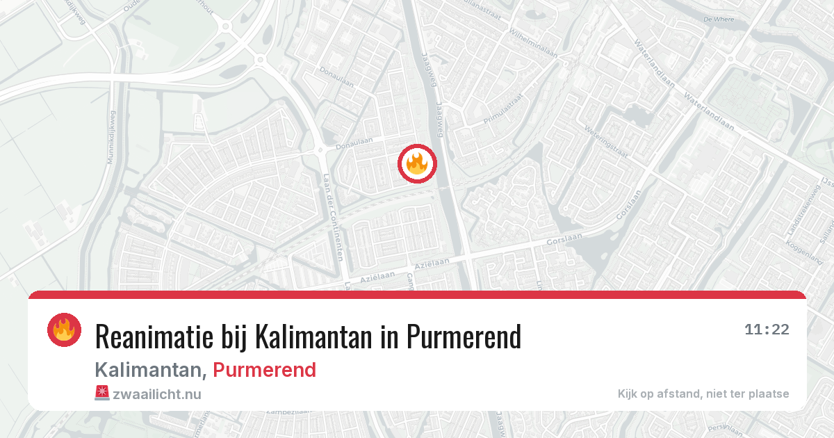 Reanimatie bij Kalimantan in Purmerend — 11 jul 2026