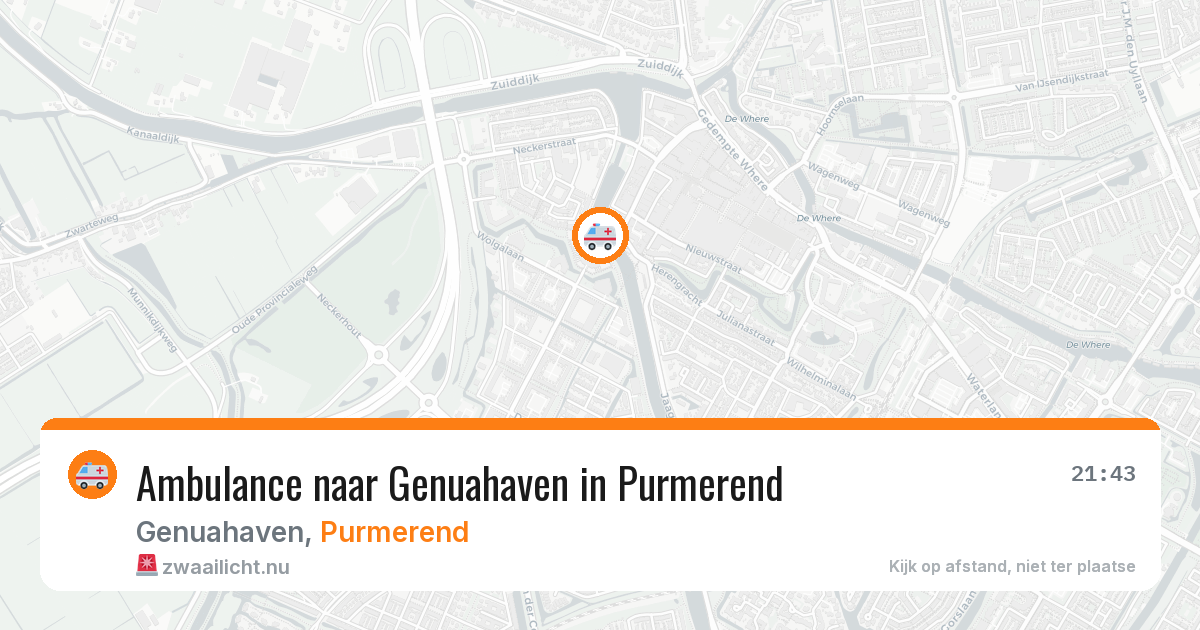 Ambulance naar Genuahaven in Purmerend — 27 mei 2026