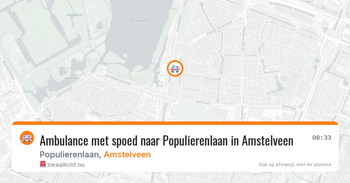 Ambulance met spoed naar Populierenlaan in Amstelveen — 14 jul 2026