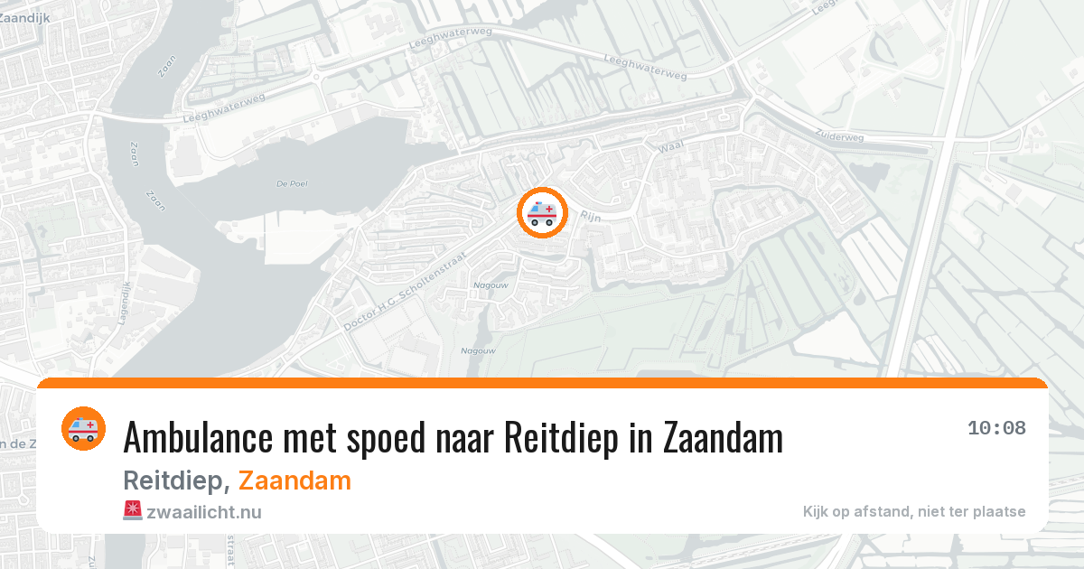 Ambulance met spoed naar Reitdiep in Zaandam — 16 jul 2026