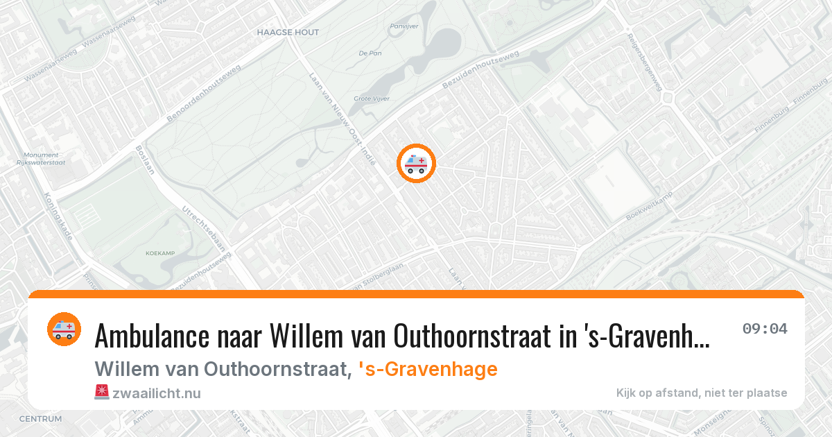 Ambulance naar Willem van Outhoornstraat in 's-Gravenhage — 24 jul 2026