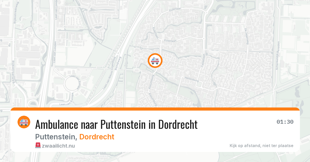 Ambulance naar Puttenstein in Dordrecht — 3 apr 2026