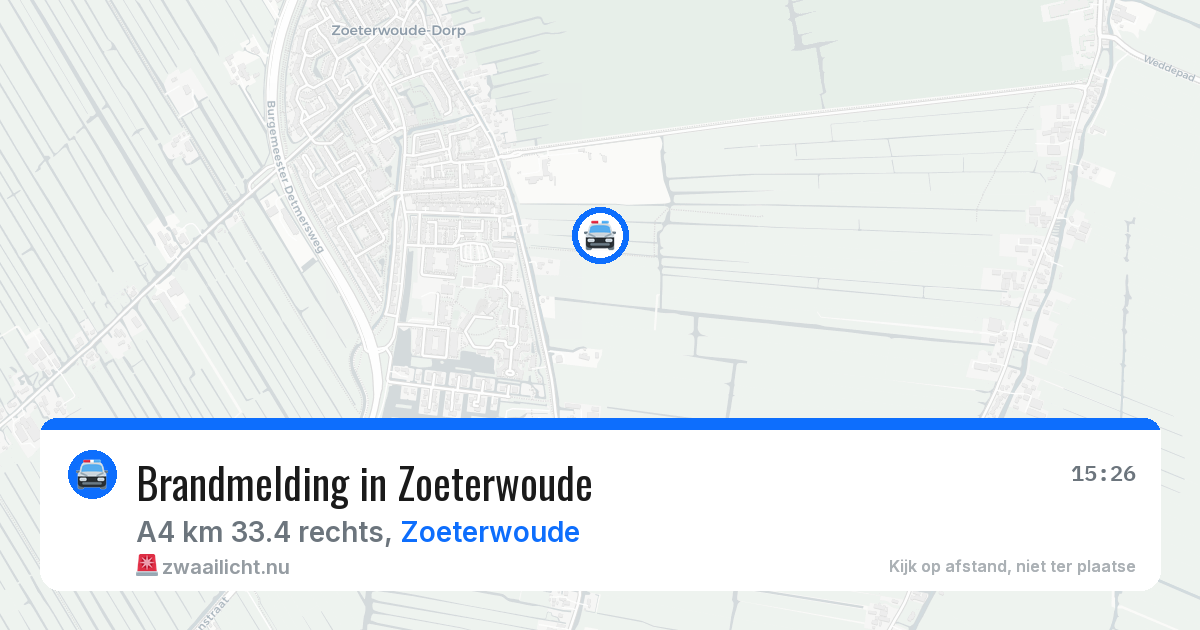 Brandmelding in Zoeterwoude — 23 mrt 2026