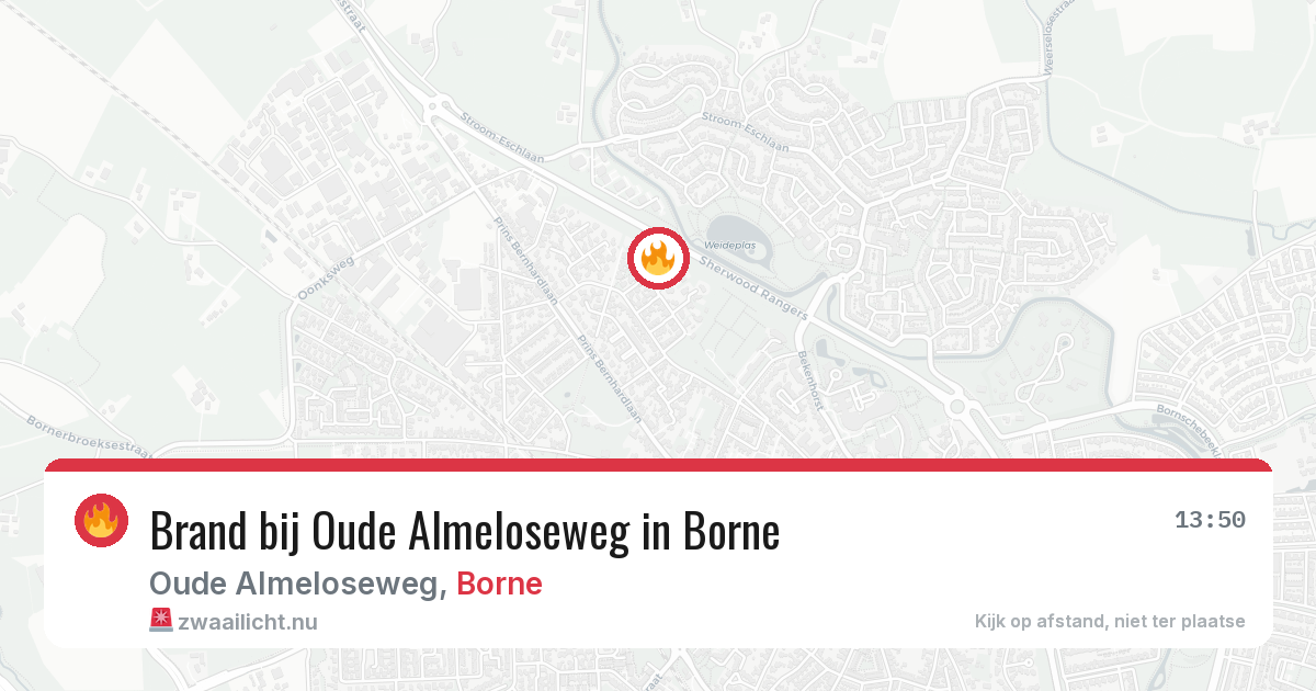 Brand bij Oude Almeloseweg in Borne — 20 mei 2026