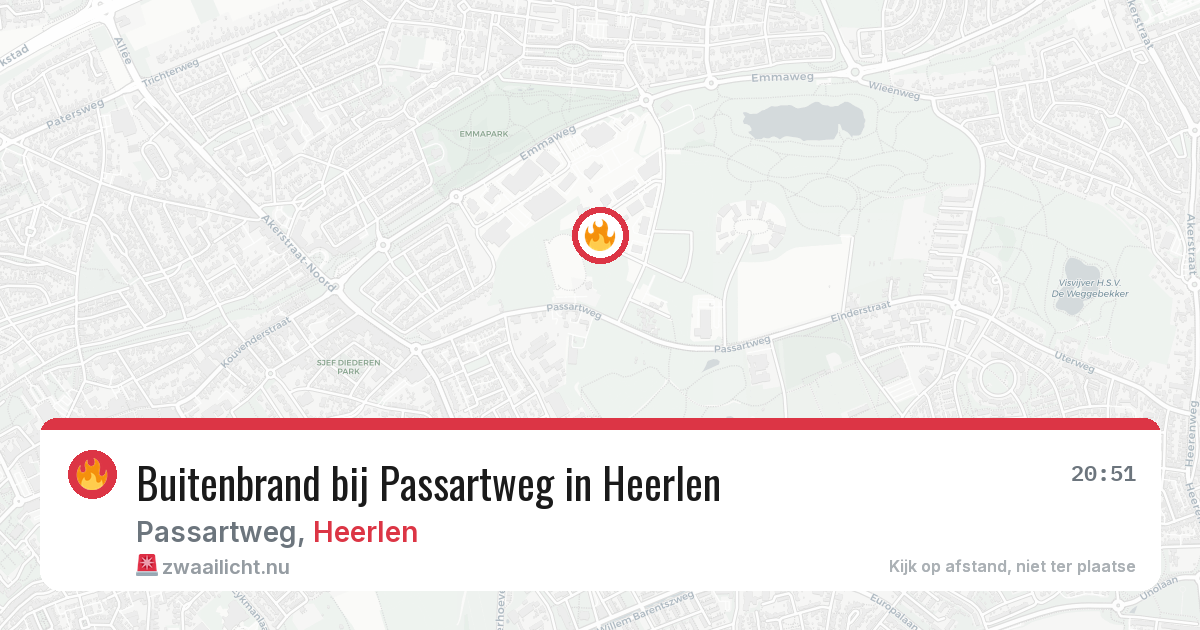 Buitenbrand bij Passartweg in Heerlen — 14 jul 2026