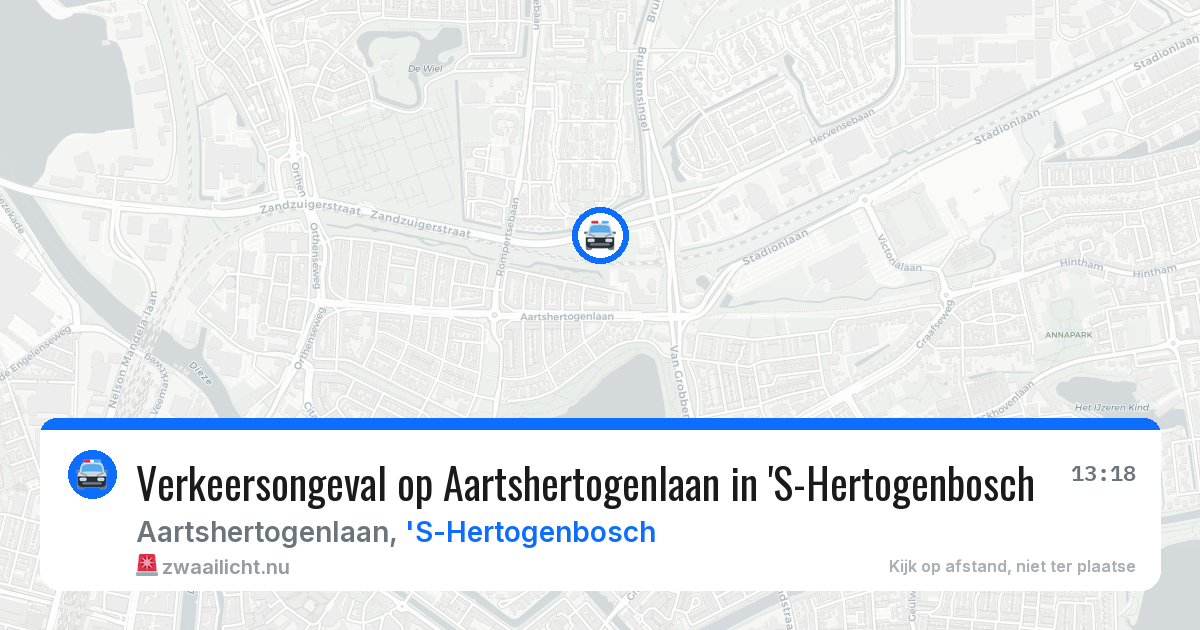 Verkeersongeval op Aartshertogenlaan in 'S-Hertogenbosch — 19 jul 2026