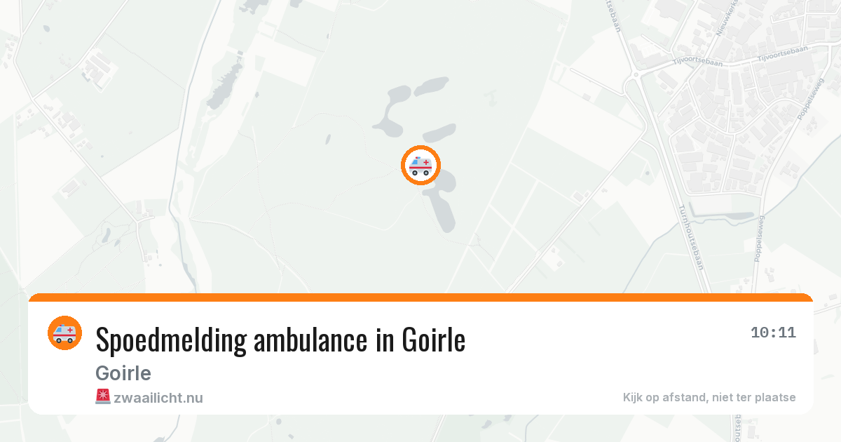 Spoedmelding ambulance in Goirle — 11 jul 2026