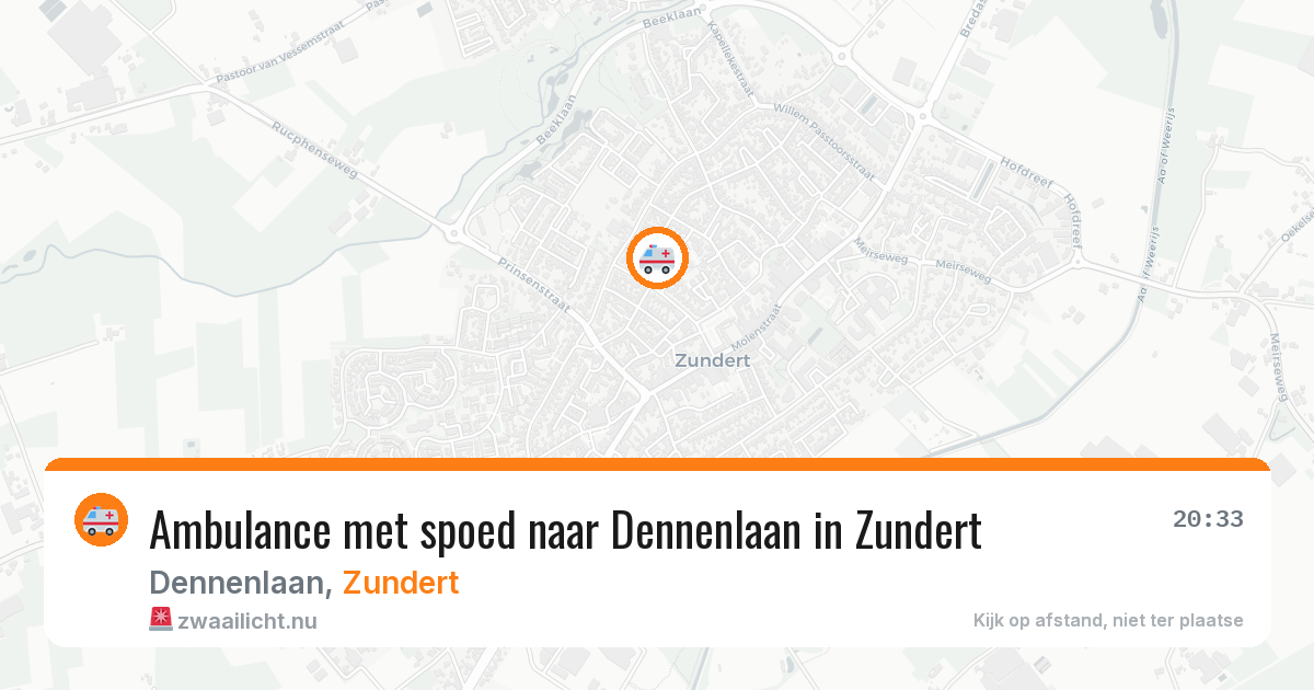 Ambulance met spoed naar Dennenlaan in Zundert — 30 mei 2026