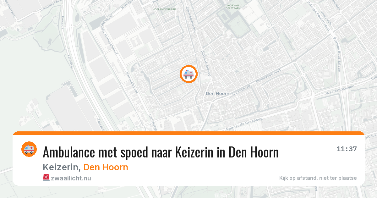 Ambulance met spoed naar Keizerin in Den Hoorn — 25 jul 2026