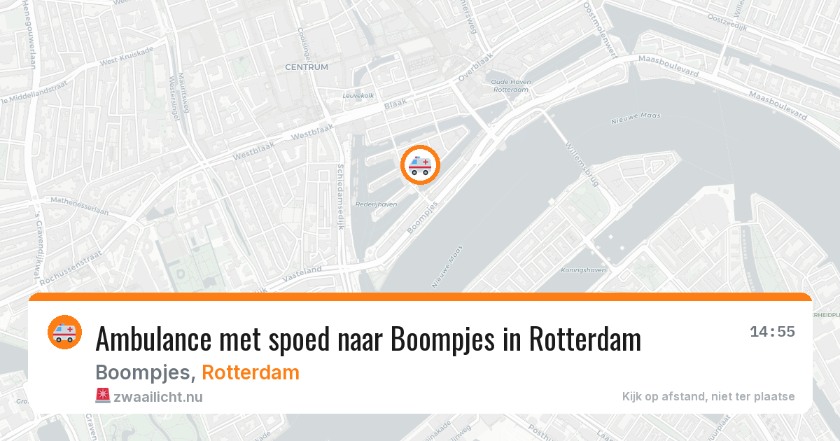 Ambulance met spoed naar Boompjes in Rotterdam — 2 jun 2026