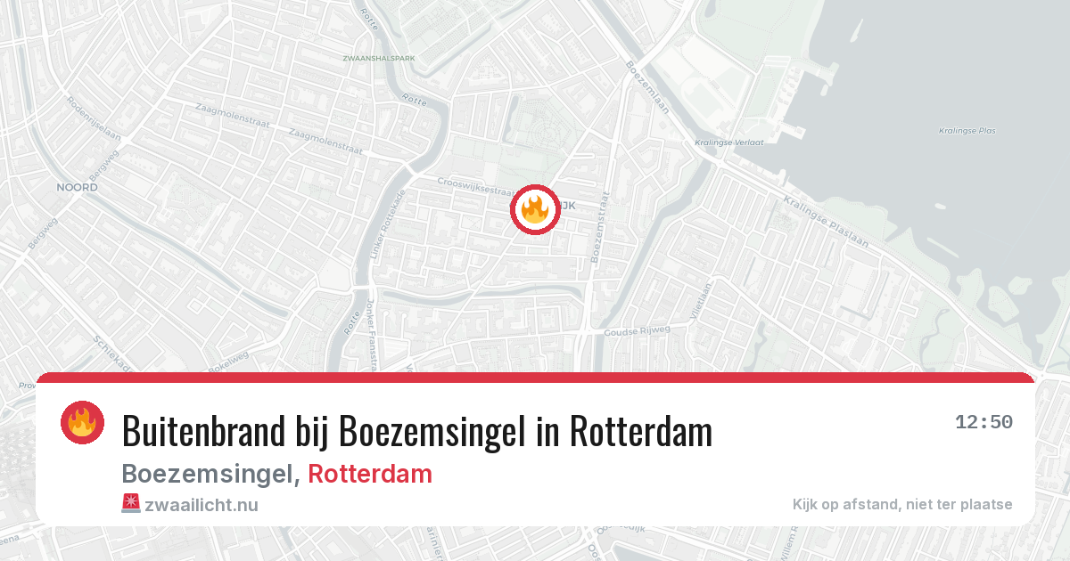 Buitenbrand bij Boezemsingel in Rotterdam — 25 jul 2026