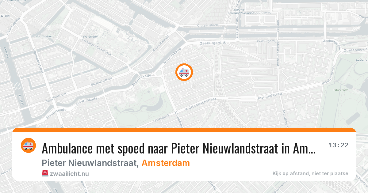 Ambulance met spoed naar Pieter Nieuwlandstraat in Amsterdam — 18 jul 2026
