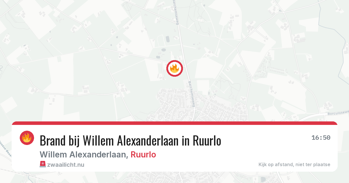 Brand bij Willem Alexanderlaan in Ruurlo — 12 jul 2026