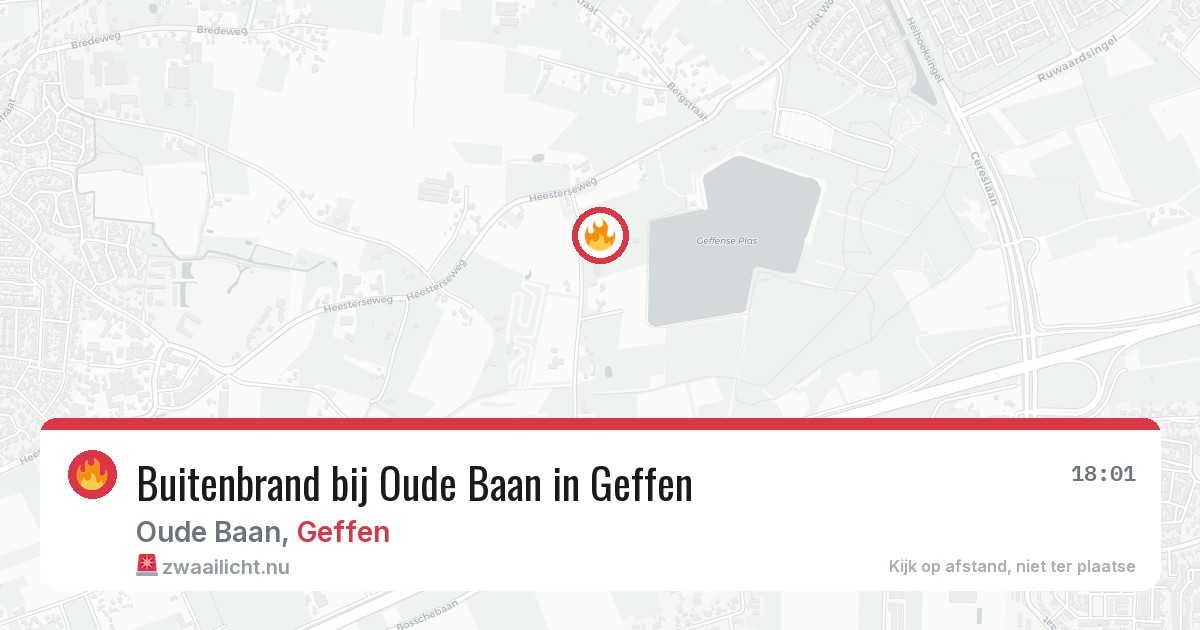 Buitenbrand bij Oude Baan in Geffen — 20 jul 2026
