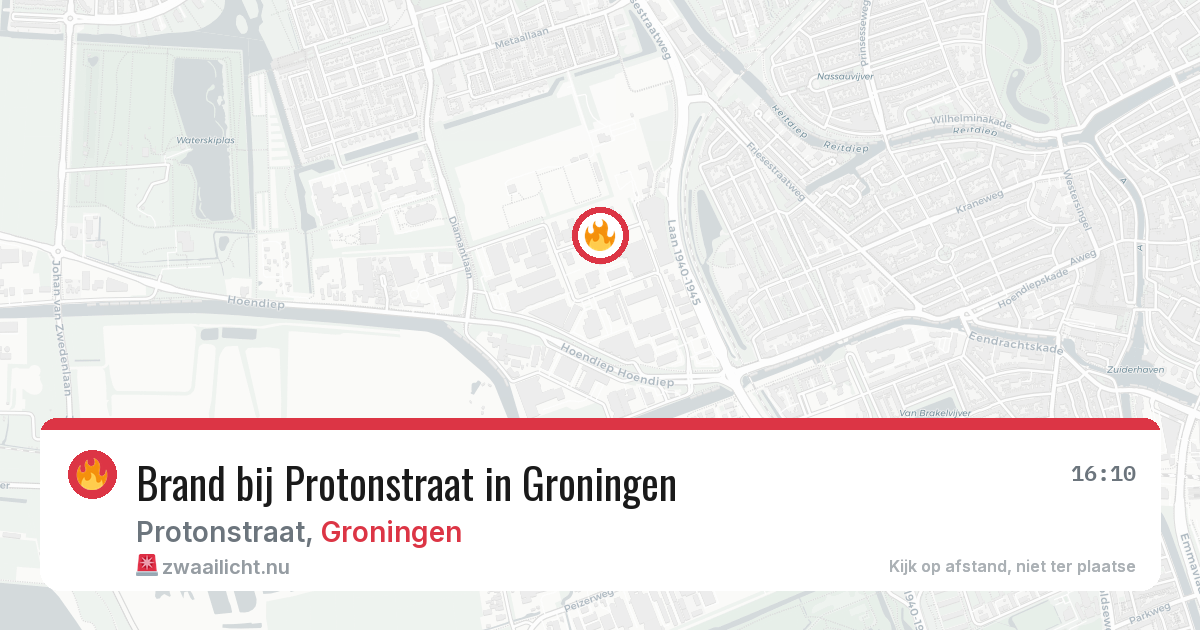 Brand bij Protonstraat in Groningen — 9 jul 2026