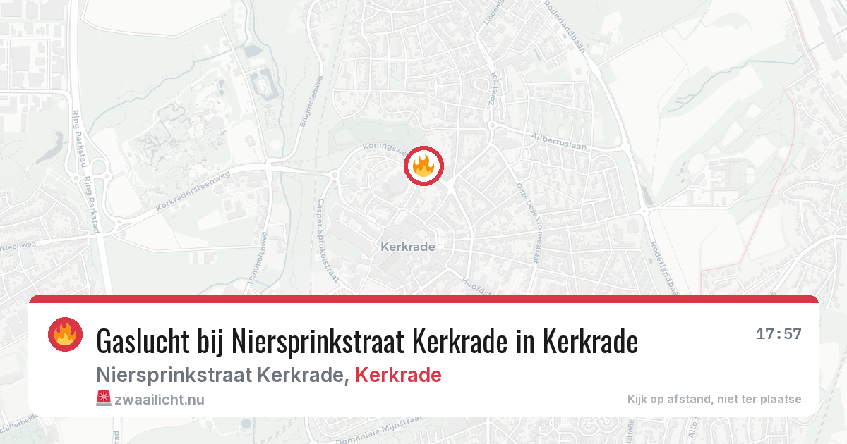 Gaslucht bij Niersprinkstraat Kerkrade in Kerkrade — 21 jan 2026