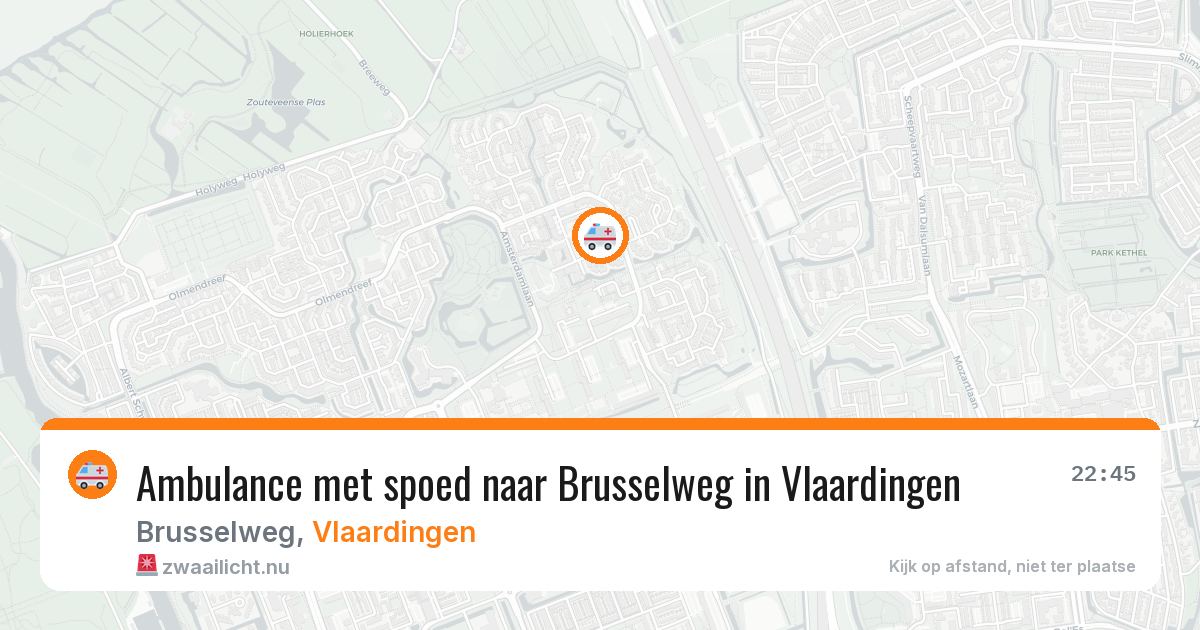 Ambulance met spoed naar Brusselweg in Vlaardingen — 25 apr 2026