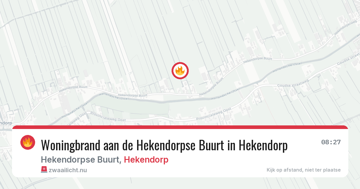 Woningbrand aan de Hekendorpse Buurt in Hekendorp — 9 jun 2026