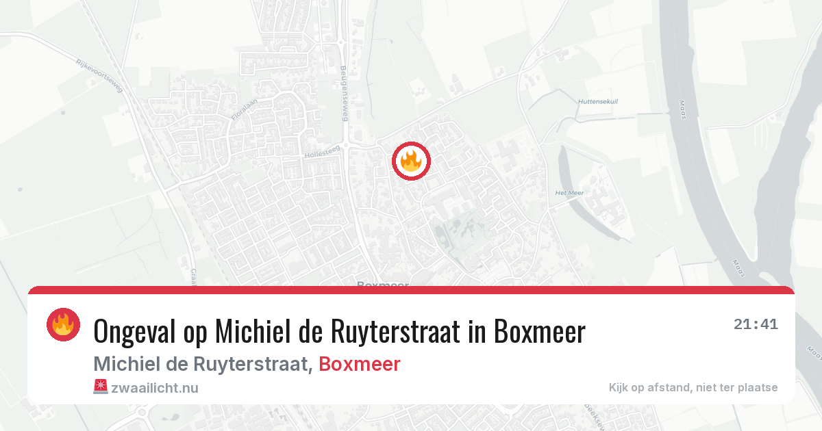 Ongeval op Michiel de Ruyterstraat in Boxmeer — 9 mei 2026