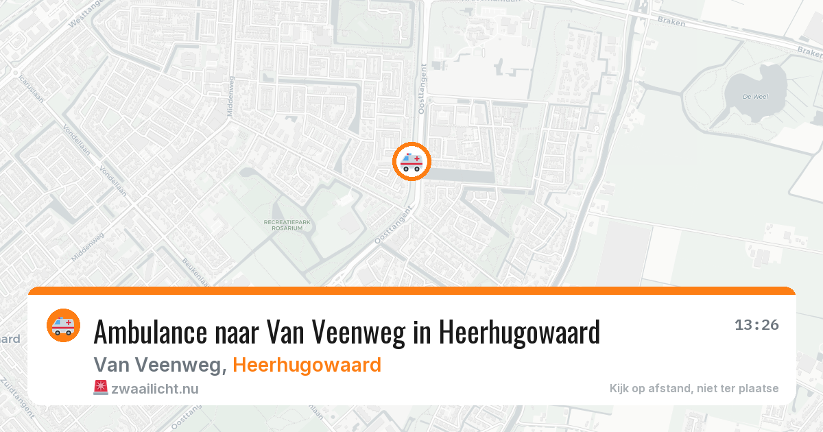 Ambulance naar Van Veenweg in Heerhugowaard — 6 mei 2026