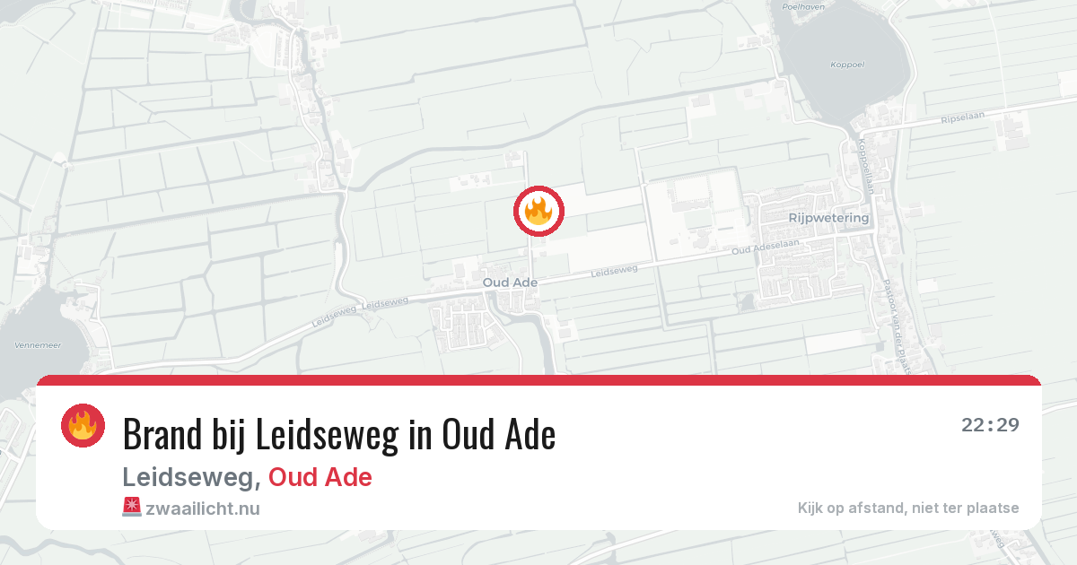 Brand bij Leidseweg in Oud Ade — 30 mrt 2026