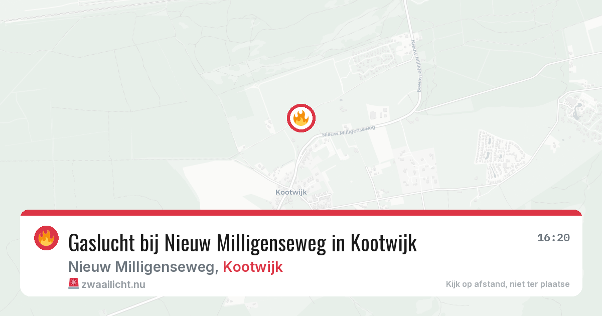 Gaslucht bij Nieuw Milligenseweg in Kootwijk — 7 jul 2026