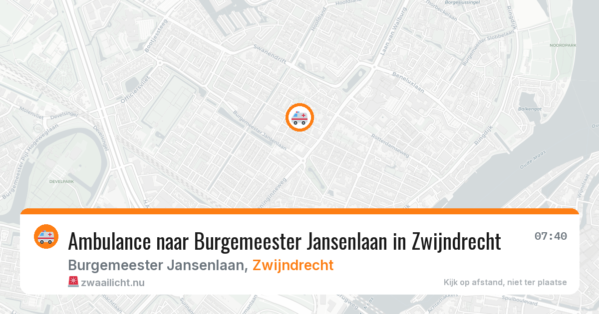 Ambulance naar Burgemeester Jansenlaan in Zwijndrecht — 18 mei 2026