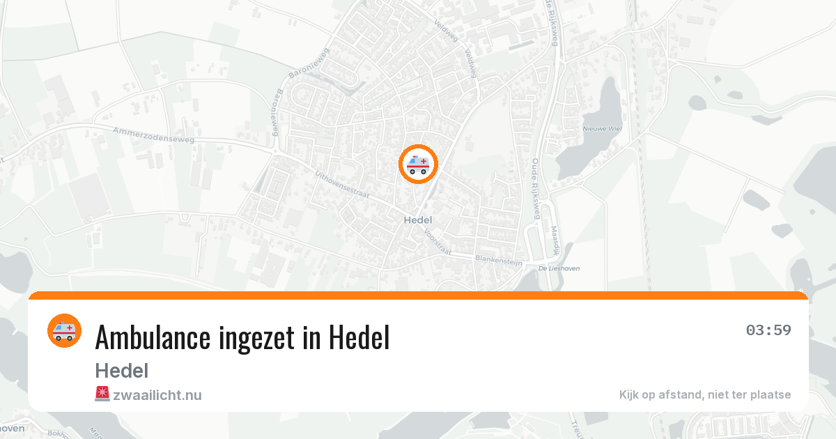 Ambulance ingezet in Hedel — 6 apr 2026