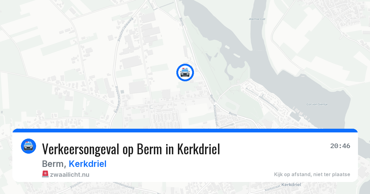 Verkeersongeval op Berm in Kerkdriel — 12 jul 2026