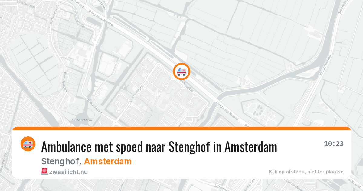 Ambulance met spoed naar Stenghof in Amsterdam — 13 jul 2026