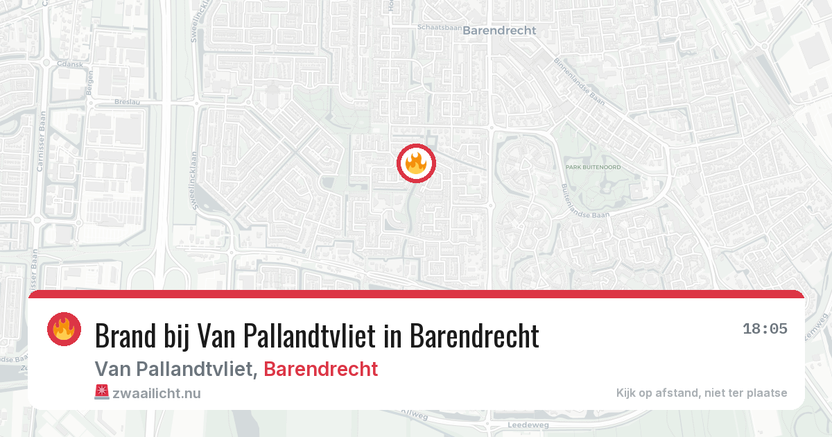 Brand bij Van Pallandtvliet in Barendrecht — 13 jul 2026
