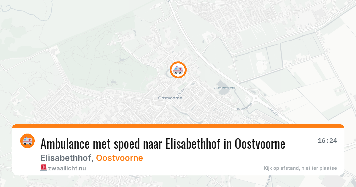 Ambulance met spoed naar Elisabethhof in Oostvoorne — 17 jul 2026