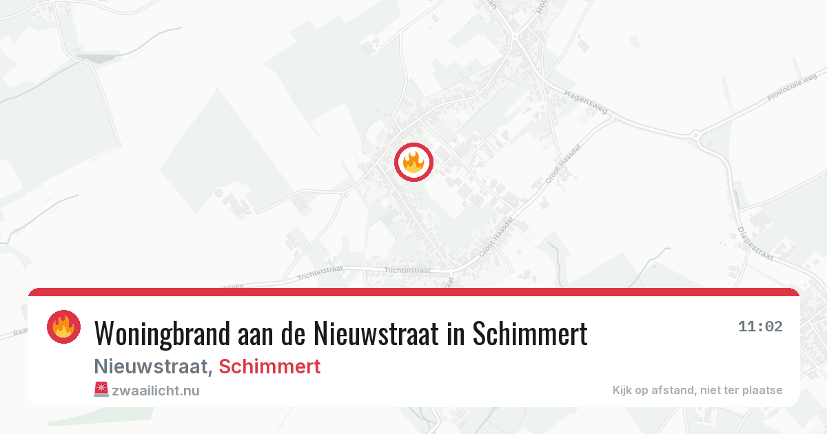 Woningbrand aan de Nieuwstraat in Schimmert — 3 apr 2026