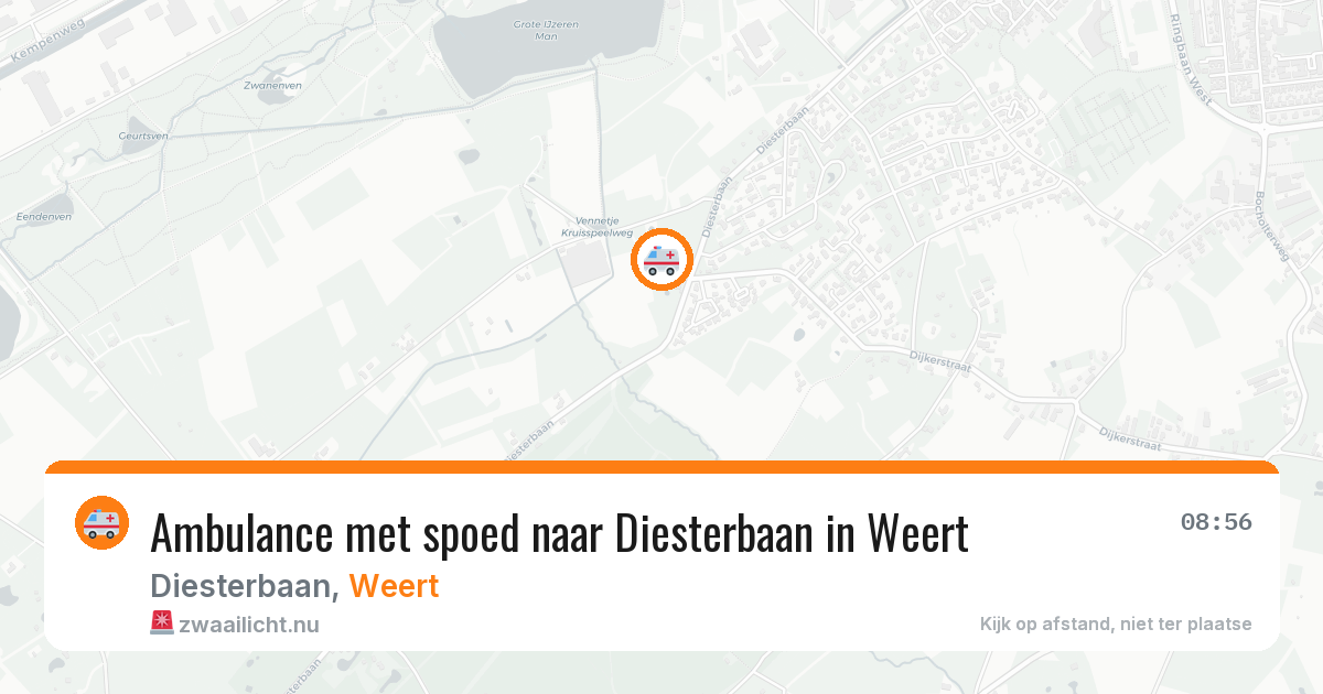 Ambulance met spoed naar Diesterbaan in Weert — 11 jul 2026