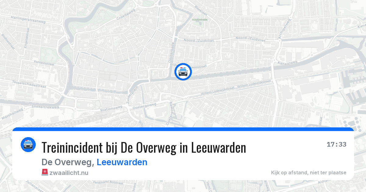 Treinincident bij De Overweg in Leeuwarden — 9 jun 2026