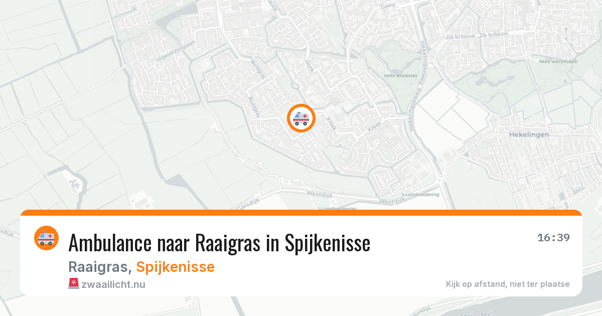 Ambulance naar Raaigras in Spijkenisse — 22 jul 2026