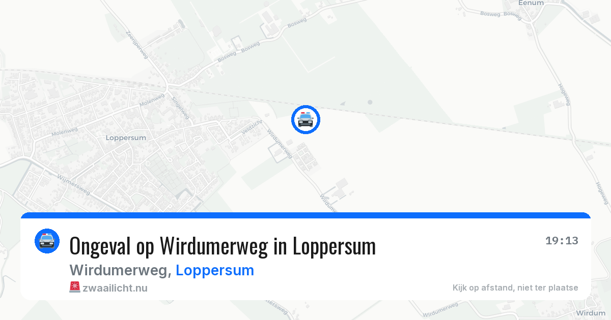 Ongeval op Wirdumerweg in Loppersum — 20 mrt 2026