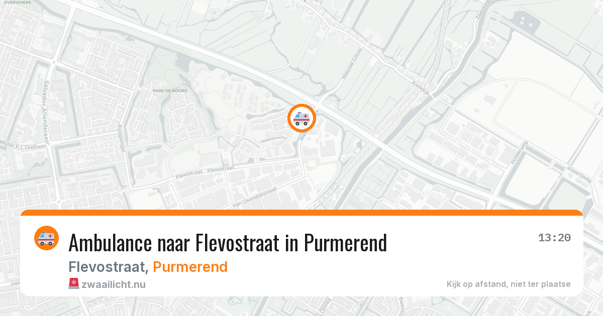 Ambulance naar Flevostraat in Purmerend — 11 jul 2026