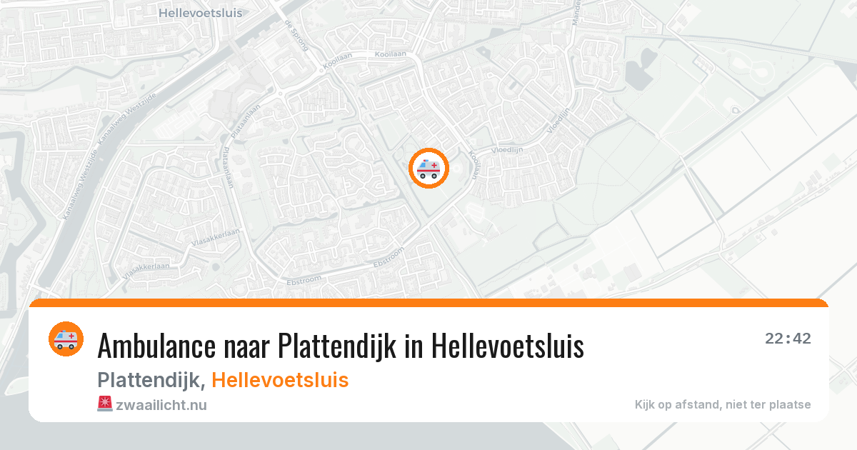 Ambulance naar Plattendijk in Hellevoetsluis — 11 jul 2026