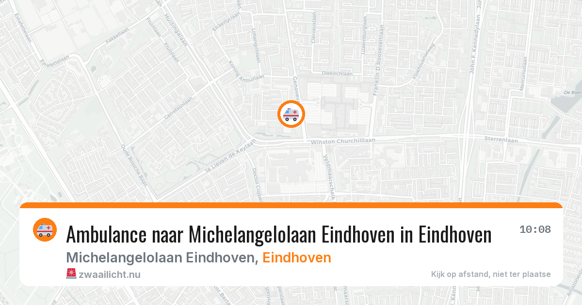 Ambulance naar Michelangelolaan Eindhoven in Eindhoven — 14 jul 2026