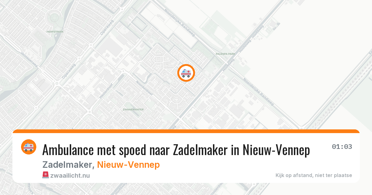 Ambulance met spoed naar Zadelmaker in Nieuw-Vennep — 21 jul 2026