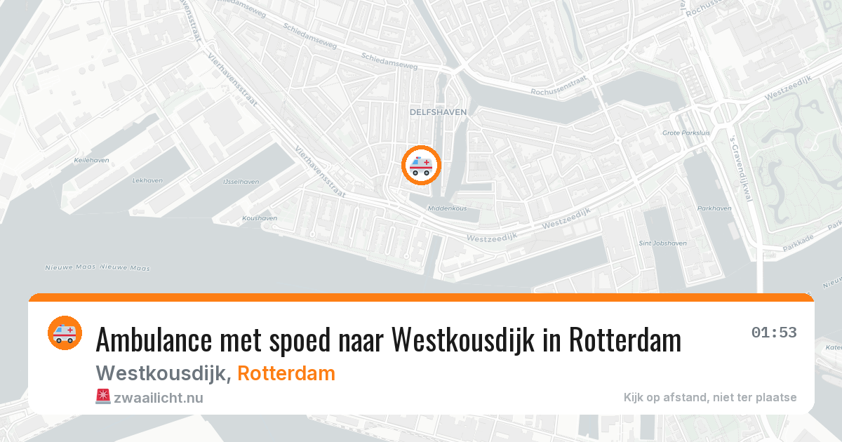 Ambulance met spoed naar Westkousdijk in Rotterdam — 2 apr 2026