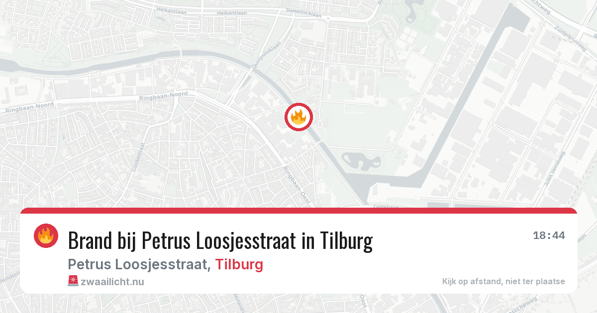 Brand bij Petrus Loosjesstraat in Tilburg — 13 jul 2026