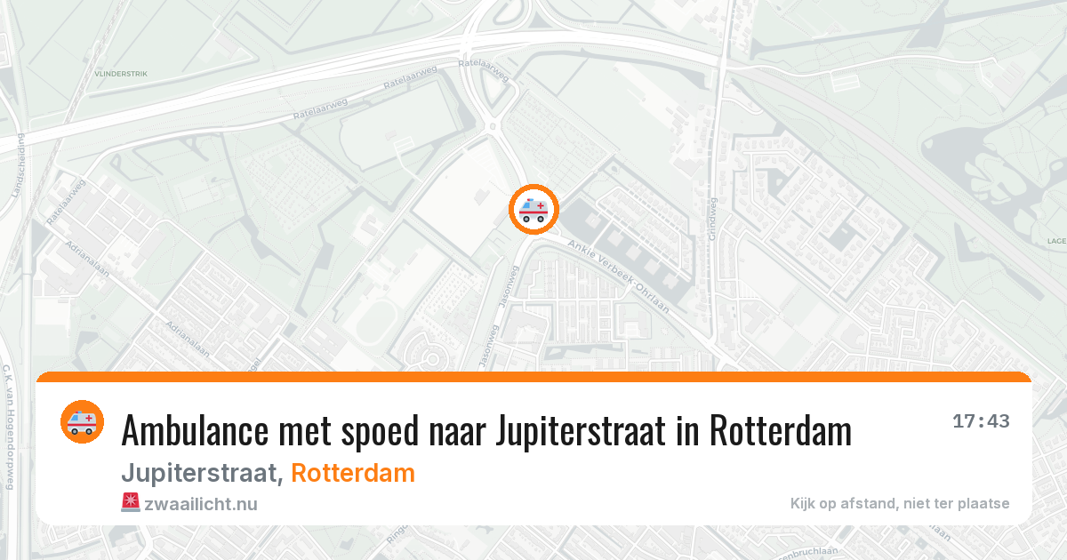 Ambulance met spoed naar Jupiterstraat in Rotterdam — 11 jul 2026