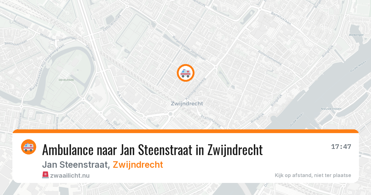Ambulance naar Jan Steenstraat in Zwijndrecht — 11 apr 2026