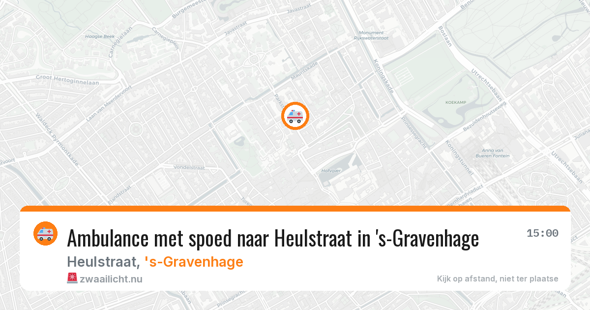 Ambulance met spoed naar Heulstraat in 's-Gravenhage — 24 jul 2026